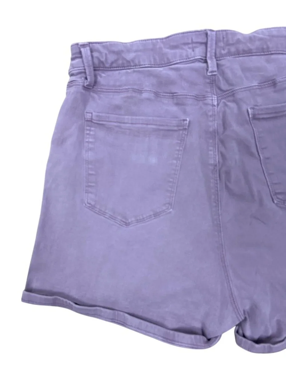 Pistola Women's 18W High Rise Shorts Purple Lavender Button Front Casual Trendy